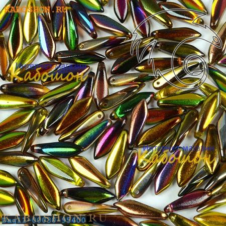 Glass Dagger 3х11 мм Crystal Magic Green Dag11-00030-95400-1