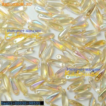 Glass Dagger 3х11 мм Crystal Yellow Rainbow