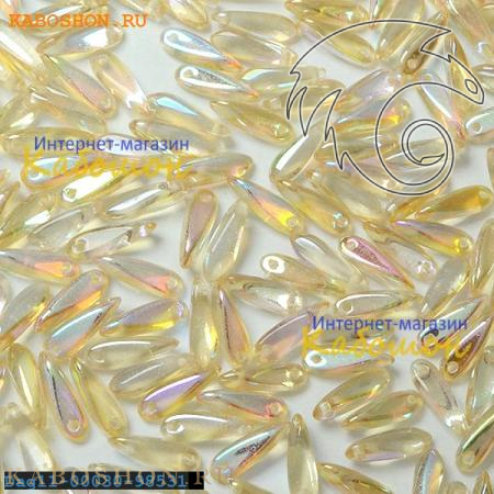 Glass Dagger 3х11 мм Crystal Yellow Rainbow Dag11-00030-98531-1
