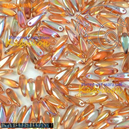 Glass Dagger 3х11 мм Crystal Orange Rainbow Dag11-00030-98535-1