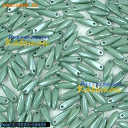 Glass Dagger 3х11 мм Chalk White Teal Luster