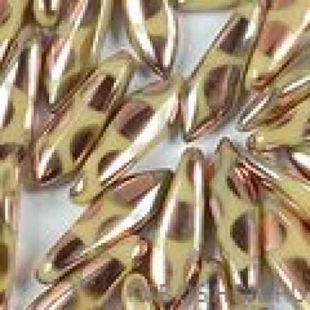 Glass Dagger 5х16 мм Ivory Capri Gold Dots