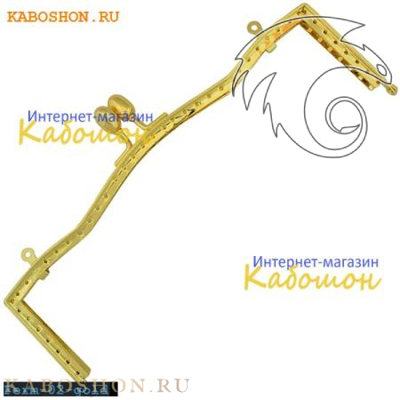 Фермуар прямоугольный 205х105 мм золото Ferm-02-gold