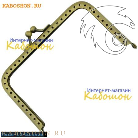 Фермуар прямоугольный 110х65 мм бронза Ferm-10-bronze