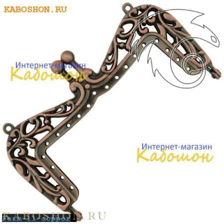 Фермуар прямоугольный 110х55мм темная медь Ferm-11-copper