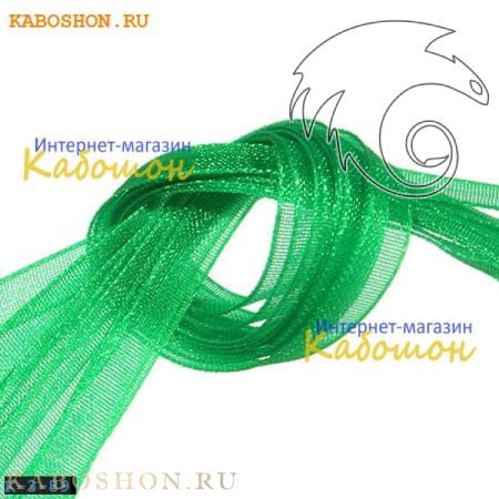 Лента капроновая 3 мм ярко-зеленая K-3-89