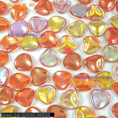 Rose Petal 14х13 мм Crystal Orange Rainbow