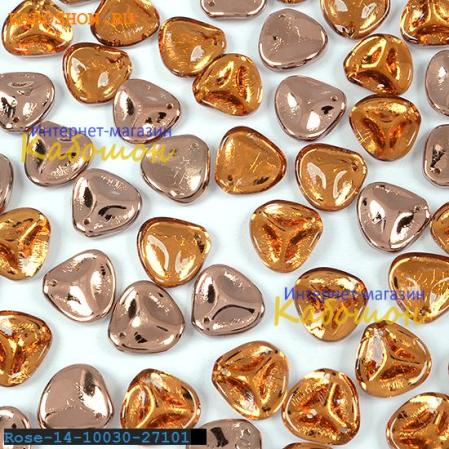 Rose Petal 14х13 мм Topaz Capri Gold