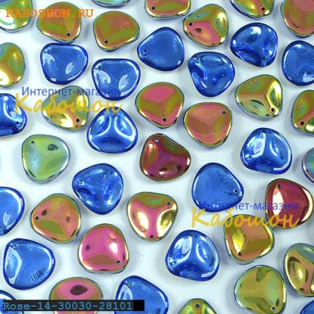 Rose Petal 14х13 мм Sapphire Vitrail