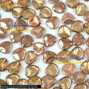 Rose Petal 8х7 мм Light Peridot Capri Gold