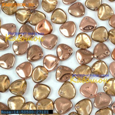 Rose Petal 8х7 мм Light Peridot Capri Gold
