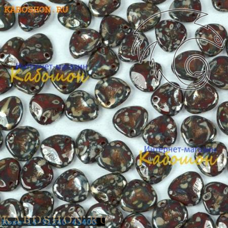 Rose Petal 8х7 мм Opaque Red Picasso Rose-8-91240-43400-1