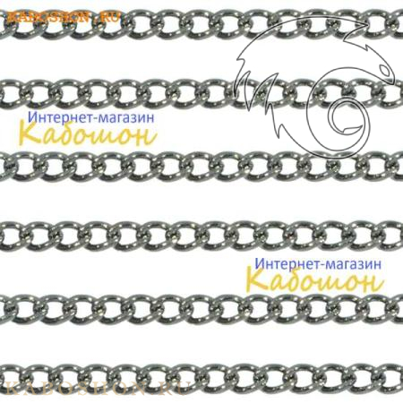 Цепочка 2,5 мм черный никель (25 см) 91024