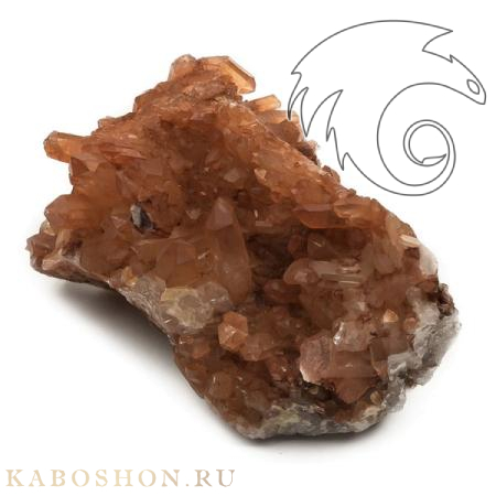 Кристалл мандаринового кварца SK-318-02