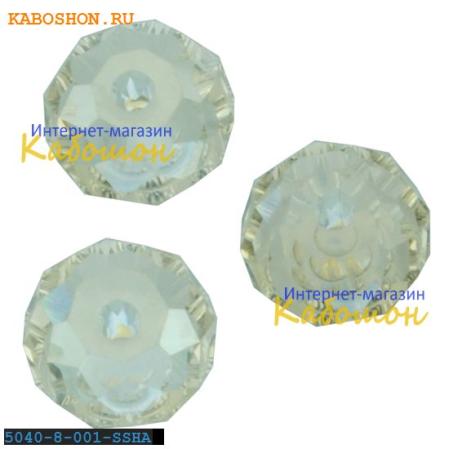 Swarovski Briolette bead 8 мм Crystal Silver Shade