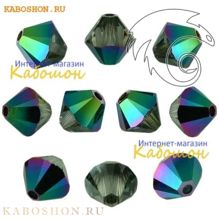 Swarovski Xilion beads 3 мм Crystal Scarabaeus Green 5328-3-001-SCGR