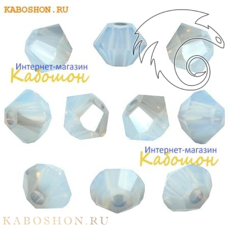 Swarovski Xilion beads 3 мм White Opal Satin 5328-3-234-SAT