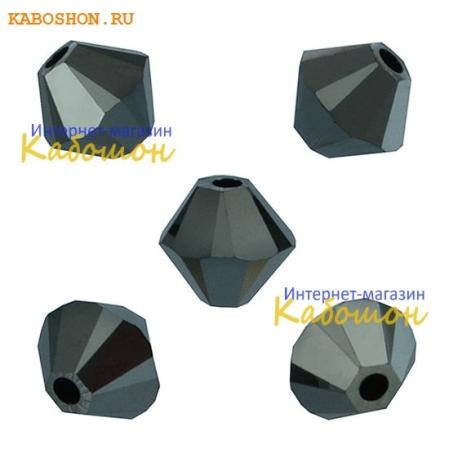Swarovski Xilion beads 3 мм Jet Hematite 2x
