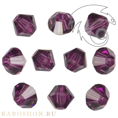 Swarovski Xilion beads 4 мм Amethyst 5328-4-204