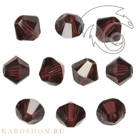 Swarovski Xilion beads 3 мм Burgundy 5328-3-515