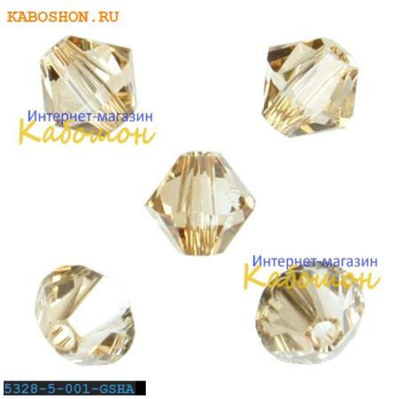Swarovski Xilion beads 5 мм Crystal Golden Shadow