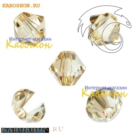 Swarovski Xilion beads 5 мм Crystal Golden Shadow 5328-5-001-GSHA