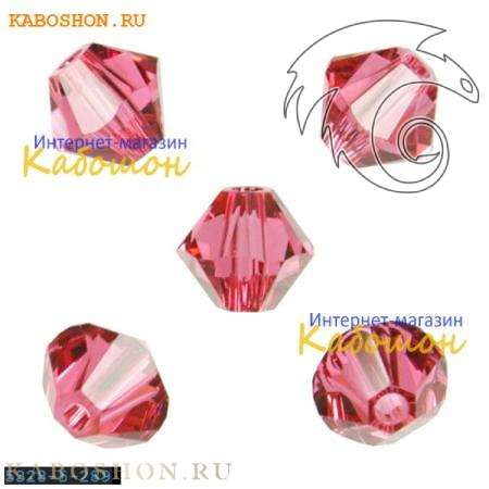 Swarovski Xilion beads 5 мм Indian Pink 5328-5-289