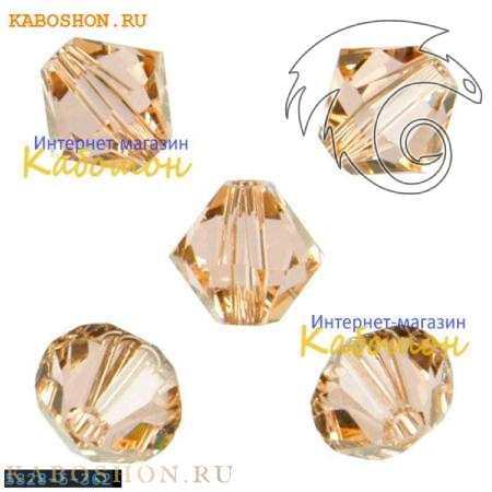 Swarovski Xilion beads 5 мм Light Peach 5328-5-362