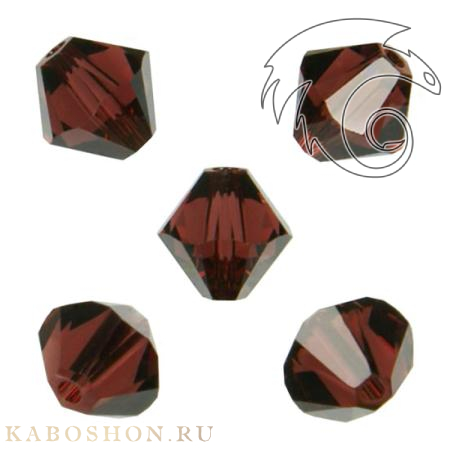 Swarovski Xilion beads 5 мм Burgundy 5328-5-515