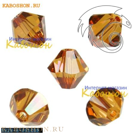 Swarovski Xilion beads 6 мм Crystal Copper 5328-6-001-COP