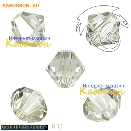 Swarovski Xilion beads 6 мм Crystal Silver Shade 5328-6-001-SSHA
