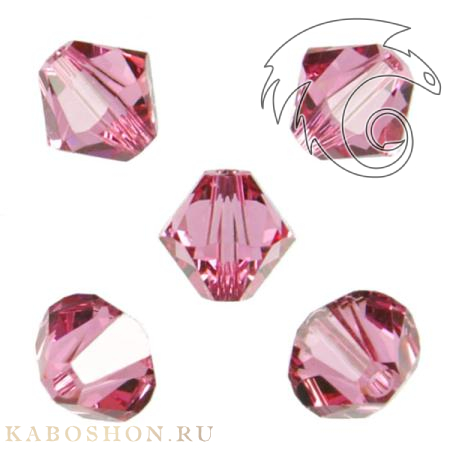 Swarovski Xilion beads 6 мм Rose 5328-6-209