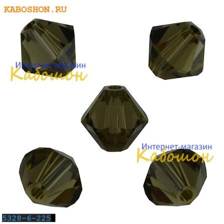 Swarovski Xilion beads 6 мм Smoked Quartz