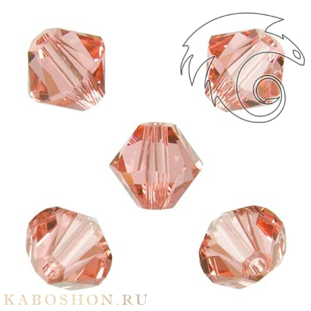 Swarovski Xilion beads 6 мм Rose Peach 5328-6-262