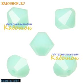 Swarovski Xilion beads 6 мм Mint Alabaster