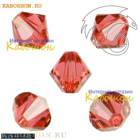 Swarovski Xilion beads 6 мм Padparadscha 5328-6-542