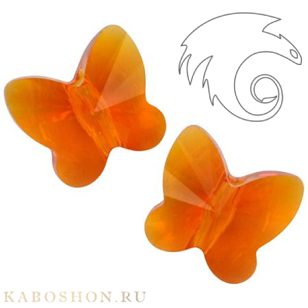 Swarovski Butterfly Bead 8 мм Tangerine 5754-8-259