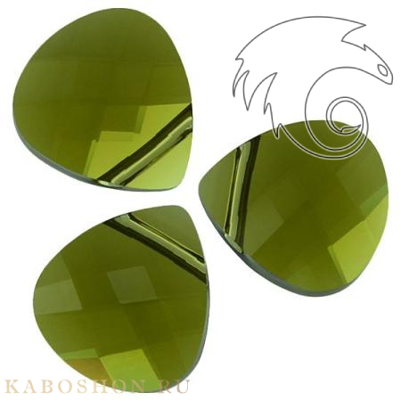 Swarovski Flat Briolette 15,4 мм Olivine 6012-15-228