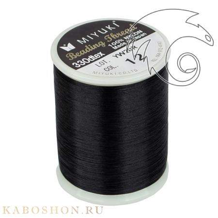 Нить Miyuki нейлоновая 500 м черная MiThr500-K4570-12