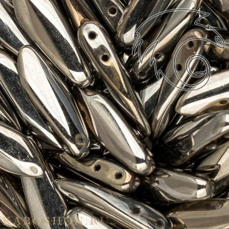 2-hole Glass Dagger 5х16 мм Crystal Full Chrome (10 шт) 2-Dag16-00030-27400