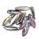 2-hole Glass Dagger 5х16 мм Crystal Silver Rainbow 2-Dag16-00030-98530-1