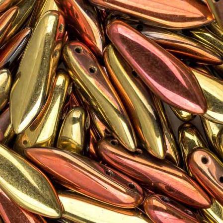 2-hole Glass Dagger 5х16 мм Crystal California Gold Rush (10 шт)