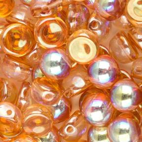 Cabochon 6 мм Crystal Orange Rainbow (10 шт)