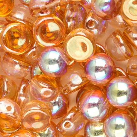 Cabochon 6 мм Crystal Orange Rainbow (10 шт)