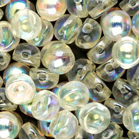 Cabochon 6 мм Crystal Green Rainbow (10 шт)