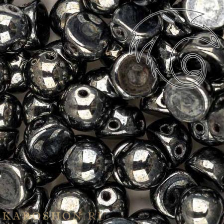 Cabochon 6 мм Jet Hematite (10 шт) Cab-6-23980-14400