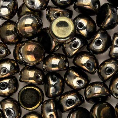 Cabochon 6 мм Jet Valentinite Full (10 шт)