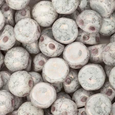 Cabochon 6 мм Chalk White Teracota Copper (10 шт)