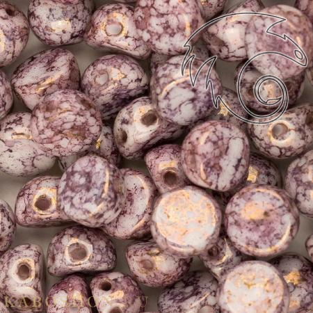 Cabochon 6 мм Chalk White Teracota Purple (10 шт) Cab-6-3000-15496