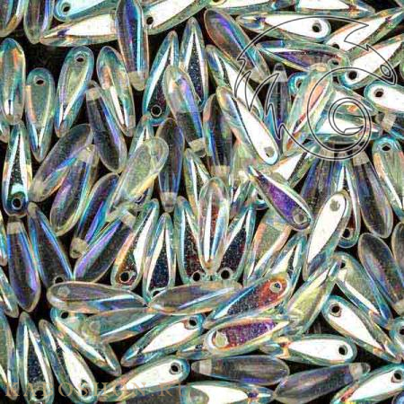 Glass Dagger 3х11 мм Crystal Full AB (10 шт) Dag11-00030-28703